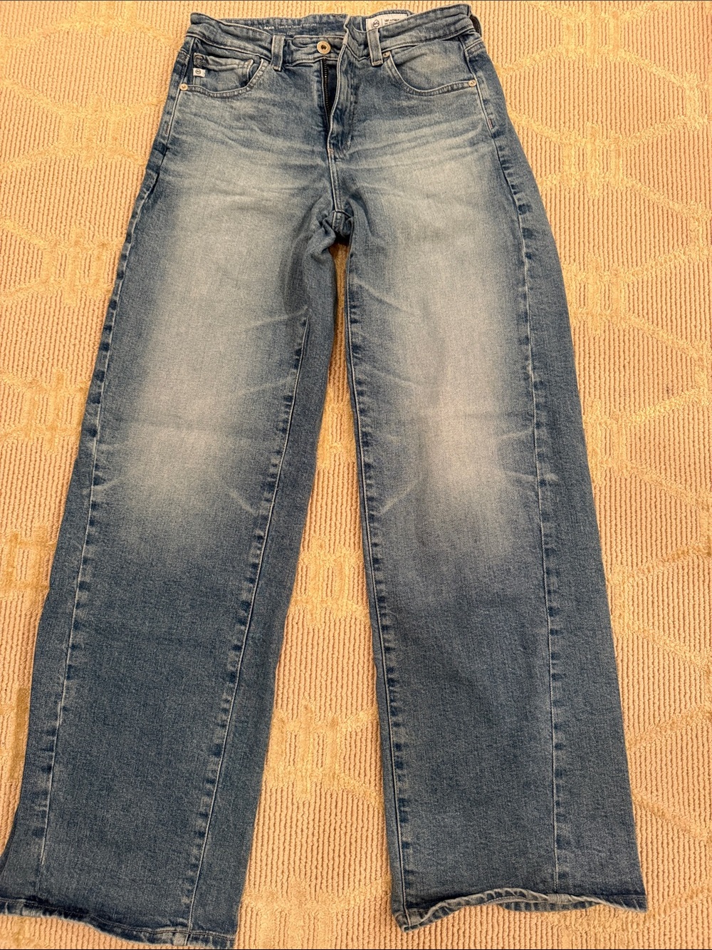 Ag Adria low rise twisted wide leg jeans 25
